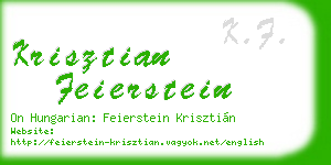 krisztian feierstein business card